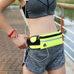Universal Sports Running Waist Pack Belt Strap Pouch (Green)